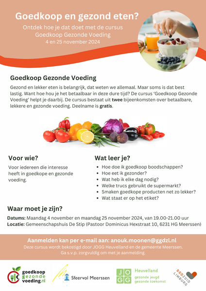 Cursus goedkope en gezonde voeding