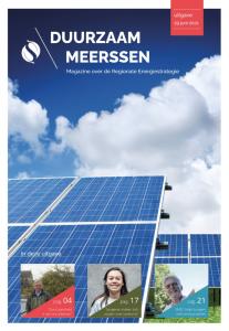 Magazine Stichting Duurzaam Meerssen over de Regionale Energie Strategie (RES)