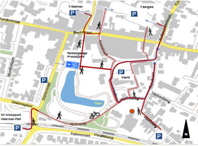 Parkeren - parkeerplaatsen en looproutes