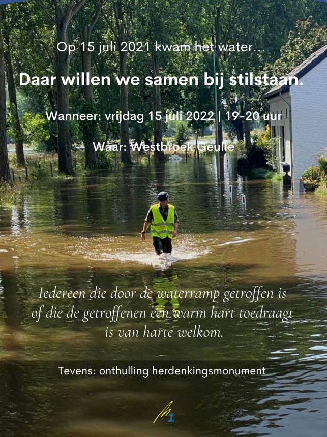 Uitnodiging herdenking waterramp op vrijdag 15 juli 