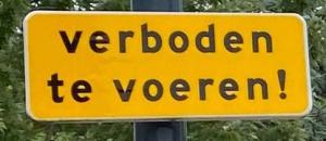 Verboden te voeren