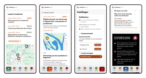 Zuidlimburgveilig-app schermvoorbeelden