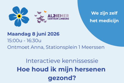 Poster over bijeenkomst dementie